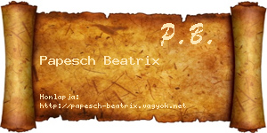 Papesch Beatrix névjegykártya